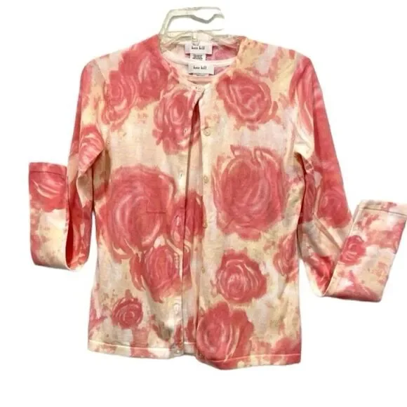 Kate Hill 2 pieces cardigan and sleeveless tie dye top set size XS 100% cotton - Picture 2 of 12